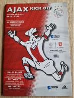 Programme Ajax - FC Twente - 30.3.2014 - Holland - Program - Football - Jaap Stam - Habillement, Souvenirs & Autres