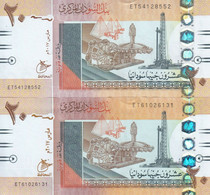 SUDAN 20 POUNDS 2017 P-74d(1) P-74d(2) UNC NOTES CROSS OVER SERIES ( ET ) - Soudan