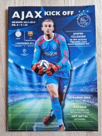 Programme Ajax - FC Barcelona - 5.11.2014 - UEFA Champions League - Holland - Program - Football - Jasper Cillessen - Habillement, Souvenirs & Autres