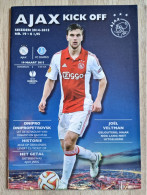 Programme Ajax - FC Dnipro - 19.3.2015 - UEFA Europa League - Holland - Program - Football - Joel Veltman - Habillement, Souvenirs & Autres