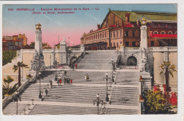 CPA 13 MARSEILLE N°350 Escalier Monumental De La  Gare  Sénès Et Arnal  Editions LL  +/- 1900 +/- 9x14cm  #230121 - Quartier De La Gare, Belle De Mai, Plombières