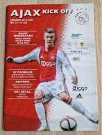 Programme Ajax - SC Cambuur Leeuwarden - 10.5.2015 - Holland - Program - Football - Daley Sinkgraven - Habillement, Souvenirs & Autres