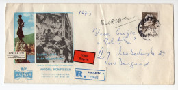 1971.YUGOSLAVIA,BOSNIA,SARAJEVO,RECORDED,EXPRESS COVER,BANJA LUKA  EARTHQUAKE SOLIDARITY,FIREFIGHTERS ORCHESTRA FESTIVAL - Lettres & Documents