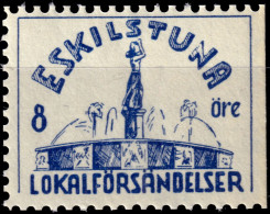 SUÈDE / SWEDEN - Local Post ESKILSTUNA 8öre Blue (imperf At Right) - Mint NH** - Lokale Uitgaven