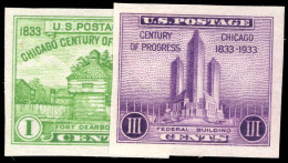 USA 1933 Centenary Of Progress International Exhibition Imperf Lightly Mounted Mint. - Ongebruikt