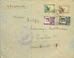 1937 BURGOS , SOBRE CIRCULADO A BERLIN , CENSURA MILITAR - Lettres & Documents