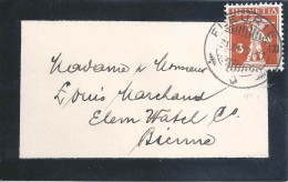 Trauerbrieflein  Fleurier - Bienne         1919 - Cartas & Documentos