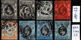 23-060 Hong Kong 1903 King Edward VII. Definitives Wmk Single Crown CA Used O - Oblitérés