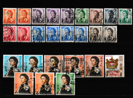 23-063 Hong Kong 1962-1968 Lot Of Queen E II Definitives Used O - Used Stamps
