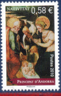 Ref. AF-V2010-1 ANDORRA FRENCH 2010 - RELIGION, PAINTING, ART,MNH, CHRISTMAS 1V - Paintings