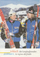 CARTOLINA  NATHALIE SANTER-ATLETA DELLA SQUADRA NAZIONALE DI BIATHLON-SASKIA SANTER ATLETA DELLA SQUADRA-VIAGGIATA 1998 - Sports D'hiver