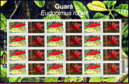 Ref. BR-2921A-2-FO BRAZIL 2004 - MANED, BIRDS,SHEET PERSONALIZED MNH, ANIMALS, FAUNA 12V Sc# 2921A - Personalized Stamps