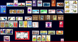 Ref. BR-Y1973-S BRAZIL 1973 - ALL COMMEMORATIVE STAMPSOF THE YEAR, SC# 1276~1331+RA17 MNH VF, . 57V Sc# 1276-1331 - Años Completos