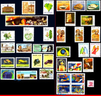 Ref. BR-Y1989-S BRAZIL 1989 - ALL COMMEMORATIVE STAMPSOF THE YEAR, 38V, MNH, . 38V Sc# 2161~2227 - Años Completos