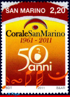Ref. SM-V2011-11 SAN MARINO 2011 - CHORAL OF SAN MARINO,50TH ANNIV., MNH, MUSIC 1V - Unused Stamps