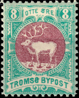 NORVÈGE / NORWAY - Local Post TROMSØ 8öre Purple-brown & Green (1887) - Mint* - Lokale Uitgaven