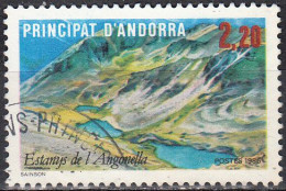 ANDORRA  SCOTT NO 347  USED  YEAR  1986 - Gebruikt