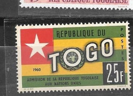 Togo-Poste  N°324 ** Admission Du Togo Aux Nations Unies-. - Altri & Non Classificati