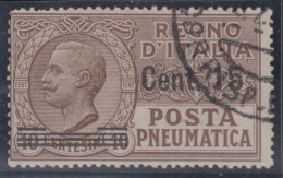 ITALIA - Posta Pneumatica Serie "Leoni"  Sassone N. 4 - Usato - Pneumatic Mail
