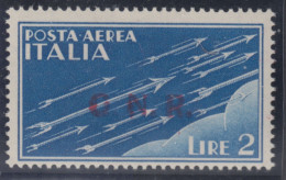 ITALY - 1944 R.S.I. - N.A122 Emiss. VERONA I° Tipo  - Cv 300 Euro - CERTIFICATO BIONDI  Gomma Integra - MNH** - Luchtpost