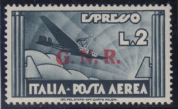 ITALY - 1944 R.S.I. - N.A125 Emiss. VERONA - Cv 3600 Euro - SUPER CENTRATO - CERTIFICATO BIONDI  Gomma Integra - MNH** - Correo Aéreo