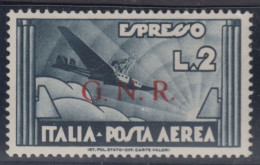 ITALY - 1944 R.S.I. - N.A125/I Emiss. BRESCIA I° Tipo  - Cv 6750 Euro - CERTIFICATO CHIAVARELLO Gomma Integra - MNH** - Posta Aerea