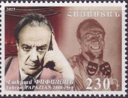 Armenia MNH Cat# 652 Vahram Papazian Actor A Single Stamp Scott #973 Date Of Issue: Free Shipping - Armenia