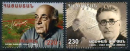 Armenia MNH Cat# 691-692 Armenian Literature Hamo Sahian And Stepan Zorian Scott #1 Free Shipping - Armenia