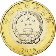 Monnaie, Chine, Train, 10 Yüan, 2018, SPL, Bi-Metallic - Cina