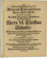 Begräbnisrede 1705 Breslau Wroclaw Des Predigers Christian SCHMID 1651-1705 - 16 S- - Documents Historiques
