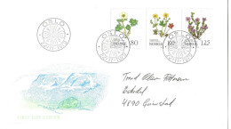 Norge Norway 1979 Mountain Flowers, Mi 806-808, FDC - Storia Postale