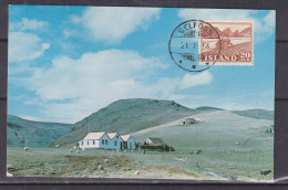 Islande - Carte Postale De 1954 - Oblit Selfoss - Tracteurs - Volcan Hekla - - Lettres & Documents