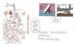 Norge Norway 1980 KFIK - KFUM, Mi 815-816, FDC - Storia Postale