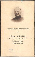 ¤¤   -    FROSSAY   -   Carte Religieuse De Décès De " Rose VILAIN " En 1946  -  Voir Description   -  ¤¤ - Frossay