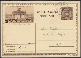 Belgique 1931  - Entier Postal Sur Carte Postale De  Bruxelles  à Destination L/V.........(DD) DC-11481 - 1931-1934 Quepis