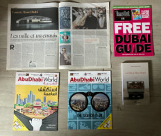 Abu Dhabi / Dubaï = 1 Livre / 10 Documents & 4 Magazines (Louvre-Souk Al Bahar-Qasr Al Hosn-House Of Artians-Masdar City - Asia