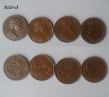 Vintage !  One Lot. Of 1973 To1985 -1 Cent X 4 Pcs.  AUSTRALIA Queen Elizabeth II QE II Coin (#104D) - Autres & Non Classés