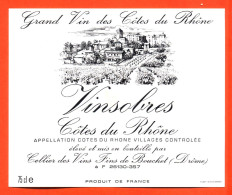 Etiquette Neuve De Vin Cotes Du Rhone Vinsobres Cellier Des Vins Fins De Bouchet ( Drome ) - 75 Cl - Côtes Du Rhône