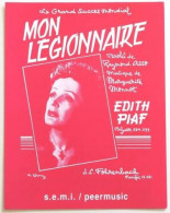 Partition Sheet Music EDITH PIAF : Mon Légionnaire - Piano Et Chant - Libri Di Canti