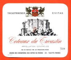 Etiquette Neuve De Vin Coteaux De Tricastin  Vignerons à Tulette - 75 Cl - Vin De Pays D'Oc