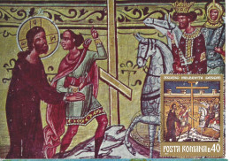 ROUMANIE - CARTE MAXIMUM - Yvert N° 2669 - La CRUCIFIXION - FRESQUE De MONASTERE De MOLDAVIE - Tarjetas – Máximo