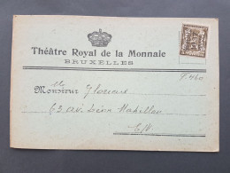 Typo 327A (Bruxelles 1937 Brussel) Op Kaartje Munttheater / Théatre Royal De La Monnaie - Sep 1937 - Typo Precancels 1936-51 (Small Seal Of The State)