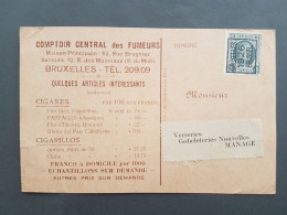 Typo 141A (Bruxelles 1926 Brussel) 'Comptoir Central Des Fumeurs' - Typo Precancels 1922-31 (Houyoux)
