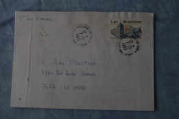 1608 FDC 1983 Brantôme Abbaye 1er Jour D'émission Timbre Seul Sur Lettre Roquebrune Cap Marin - Abdijen En Kloosters