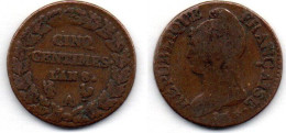 MA 21088 / 5 Centimes An 8 A TB - 1795-1799 Directorio