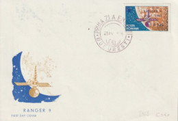 1965 - ROUMANIE - YVERT N°2118 (SURCHARGE "RANGER 9" !) Sur ENV. FDC ! - COTE TIMBRE OBLITERE = 40 EUR - COSMOS - FDC