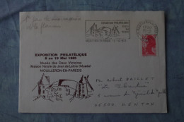 Delcampe - 1609 FDC 1985  1er Jour Flamme Mouilleron En Pareds Moulin Musée 14 18 39 45 Guerre War Jean De Lattre - Moulins