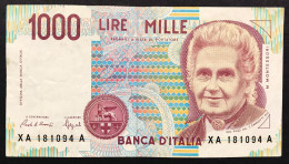 1000 Lire Maria Montessori Serie Sostitutiva XA 1990 Bb+ LOTTO 1573 - 1000 Lire