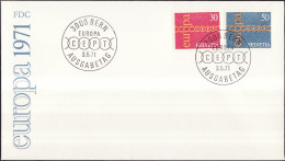 Europa CEPT 1971 Suisse - Switzerland - Schweiz FDC1 Y&T N°882 à 883 - Michel N°947 à 948 - 1971