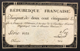 Francia France Assignat De 250 Livres  Lotto.1577 - ...-1889 Tijdens De XIXde In Omloop